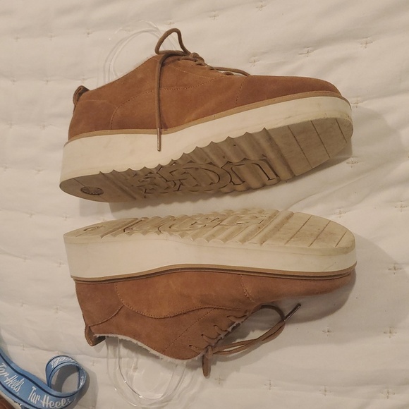 UGG JOHANNA SPILL SEAM OXFORDS platform Oxford shoes in chestnut suede - Picture 5 of 7